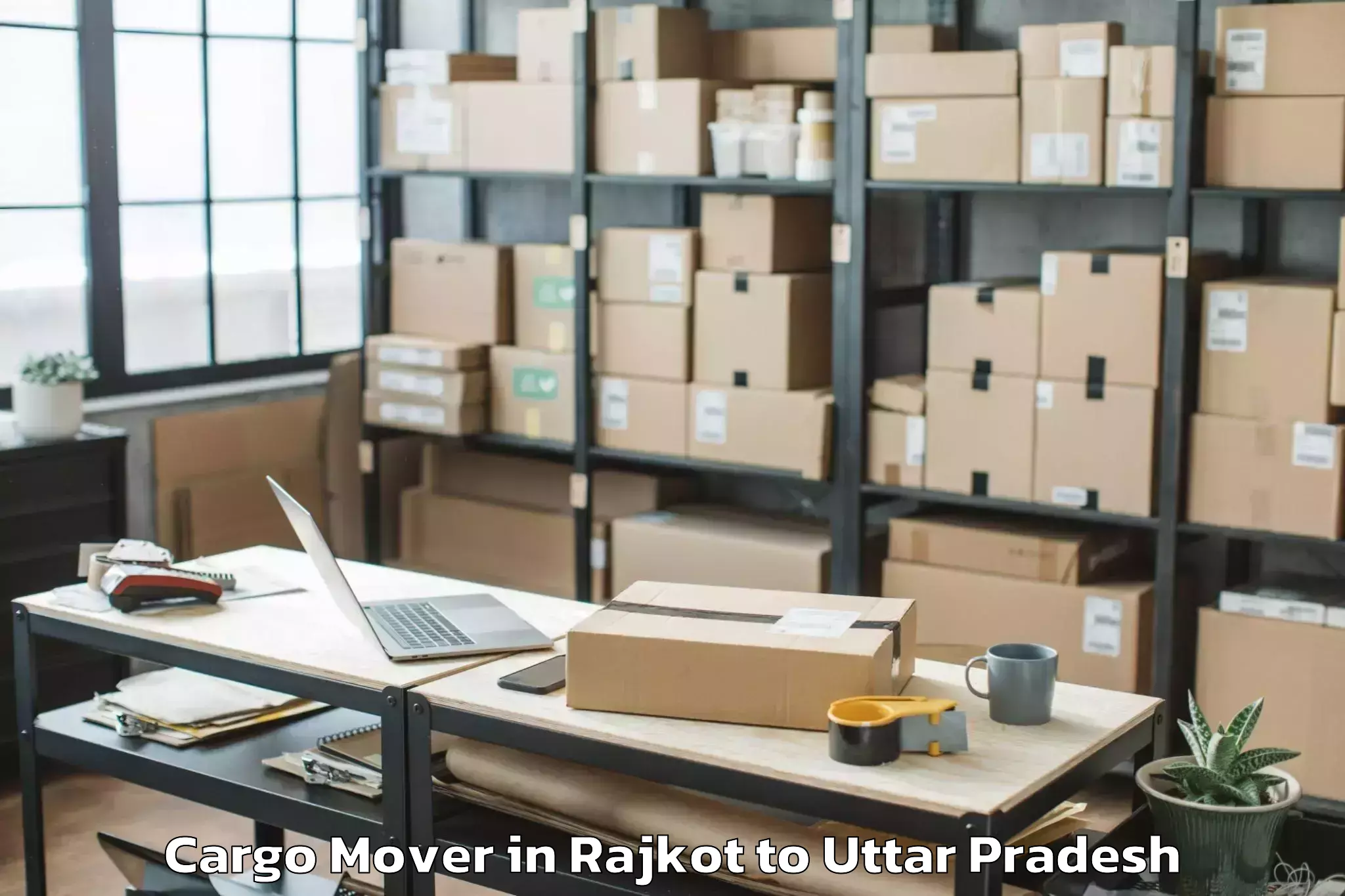 Book Rajkot to Pukhrayan Cargo Mover Online